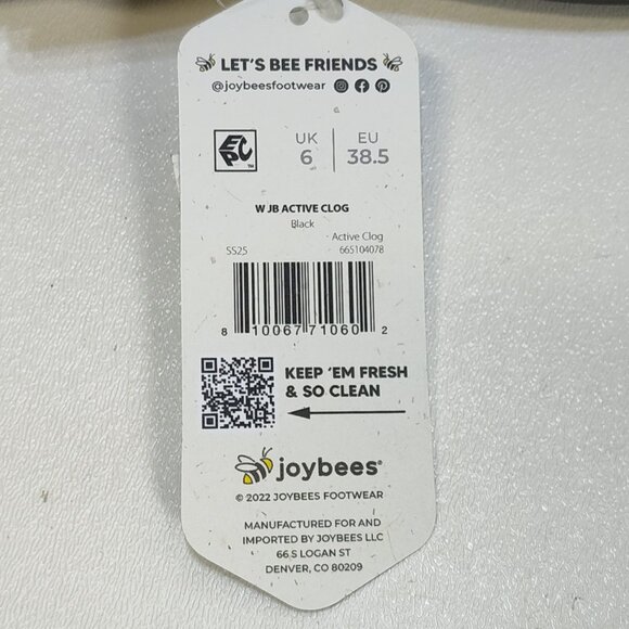 Joybees Unisex Active Clog Sandals Women 8 / Men 6 Lightweight Durable Comfort - Picture 9 of 9